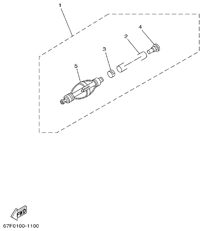 Yamaha F200A, F225A, FL200A, FL225A, F225TR, F200TR, LF225TR, LF200TR FUEL 2 parts diagram